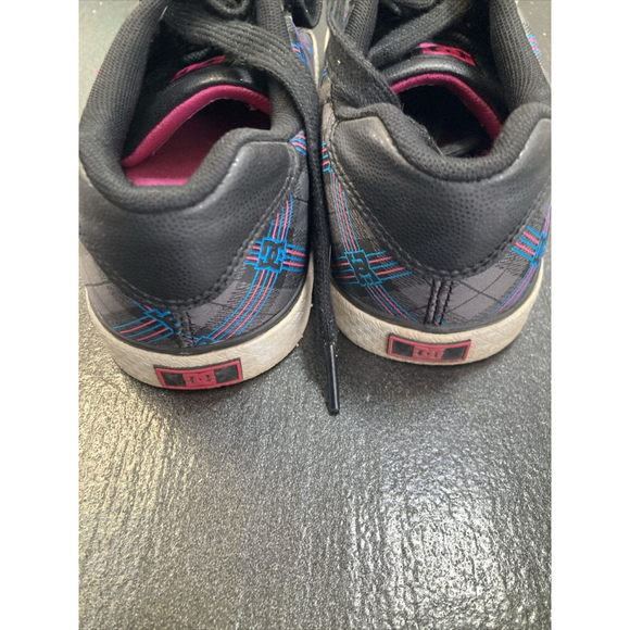 DC Girl's Chelsea SE Shoe - Blue Denim Chambray/White Dot/Pink Laces 302252 7.5 - Picture 4 of 8